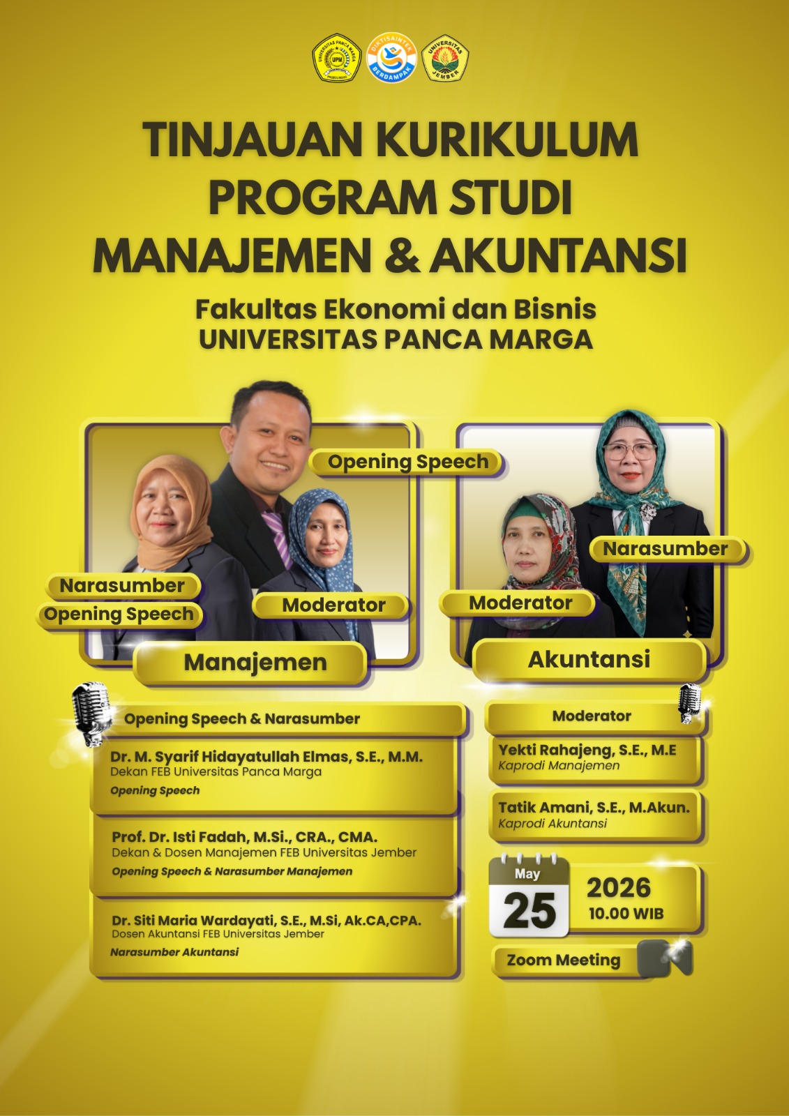 Universitas Panca Marga Lakukan Benchmarking Kurikulum ke Universitas Jember Secara Daring